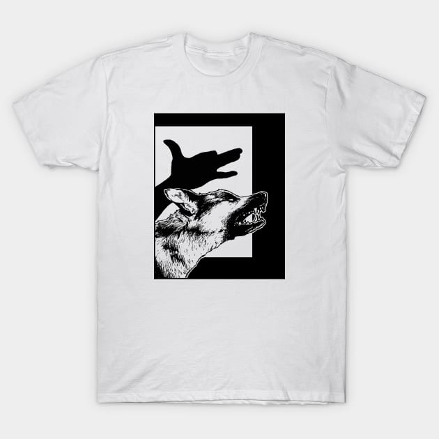 Shadow Dog Light T-Shirt by Spykles